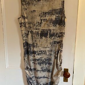 Stylish Blue & Gray Silluette Women's Dress